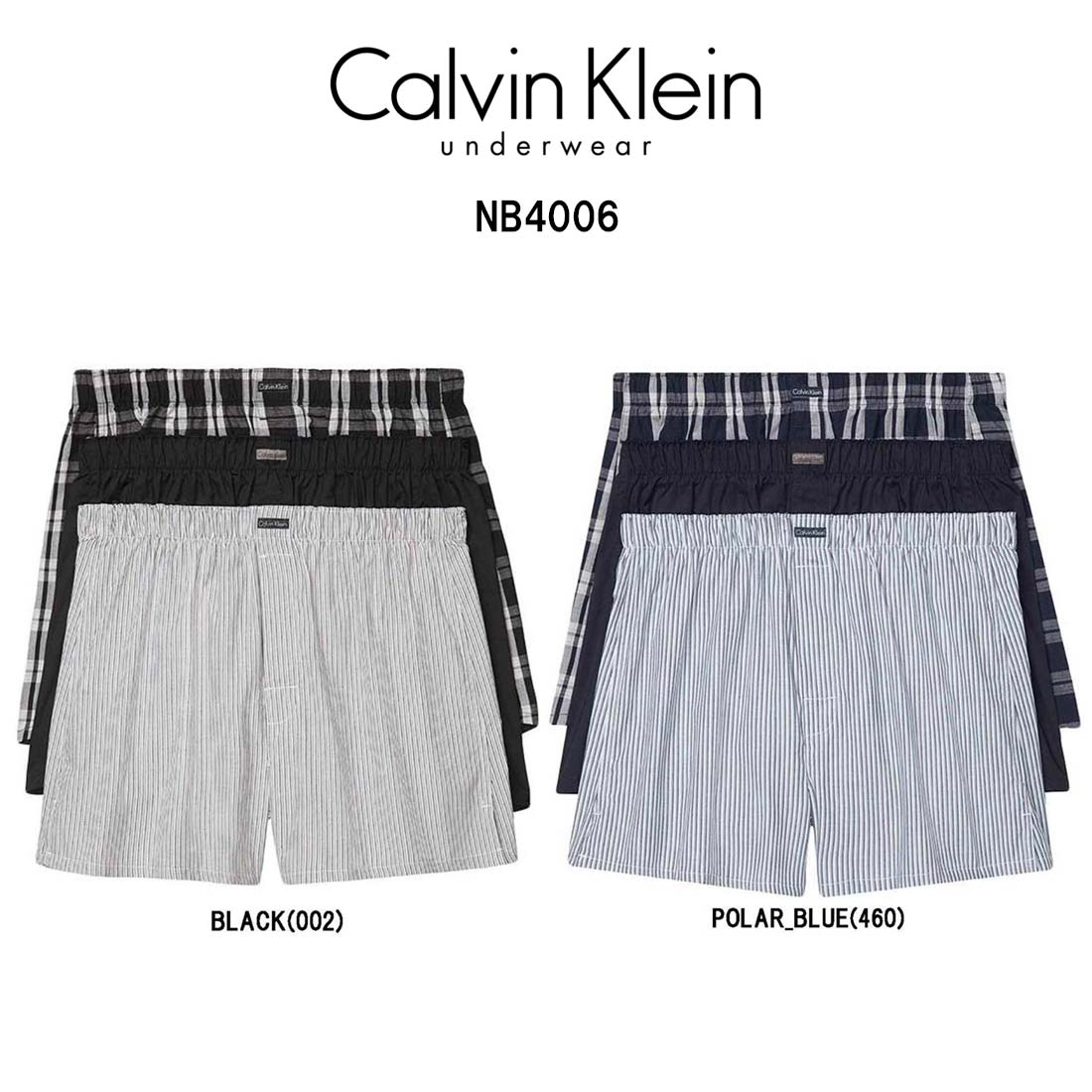 Calvin Klein トランクス ボクサー 3枚セット コットン 綿 メンズ 男性用 下着 NB4006