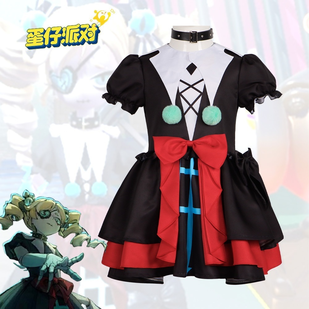 エッグパーティーダムガールステラコスプレ衣装ドレスゴーストピエロアバコスプレ衣装フルセット