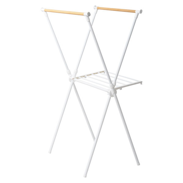 B.Bファニシング ONLR-0066WHT クロス洗濯物干しハンガーラック ホワイト メーカー直送