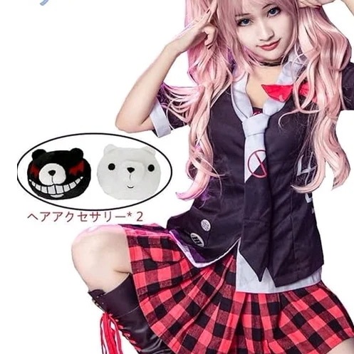 江ノ島盾子 コスプレ衣装 【ウィッグ付き】 ダンガンロンパ 希望の学园と绝望の高校生 仮装 Danganronpa イベント 学生服 学園祭 セーラー服 コスチューム