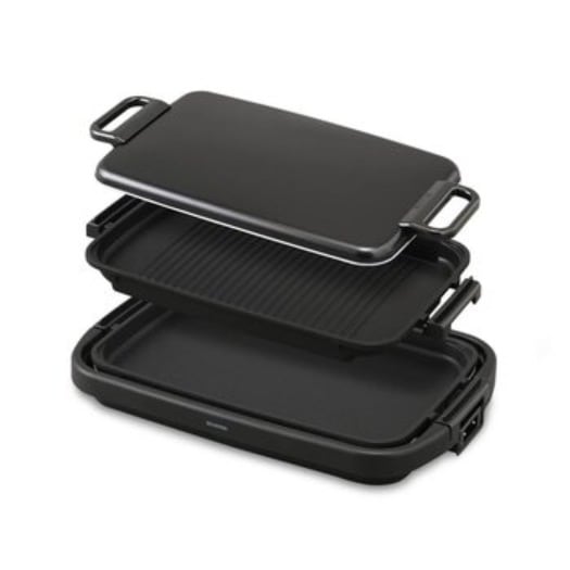 【倉庫直送】　アイリスオーヤマ ワイドホットプレート２枚 SWHP-012-B