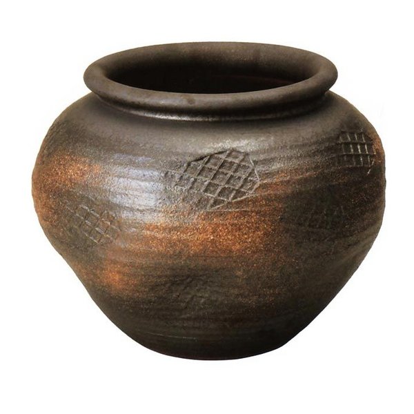 焼締丸花瓶 13号　（信楽焼陶器花瓶花入れ花器）