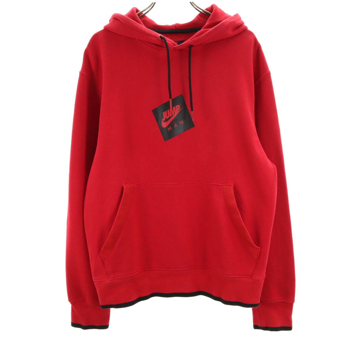 AIR JORDAN エアジョーダン 長袖 スウェットパーカー S レッド NIKE ナイキ スタンダードフィット メンズ 古着