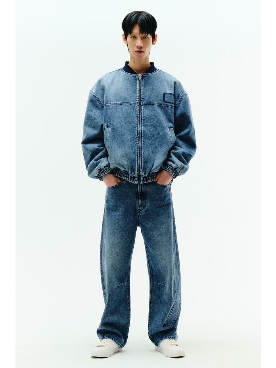 H&M デニムパッド入りジャケットデニムブルー 1307973001