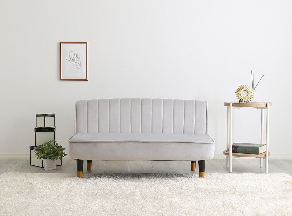 ソファー ソファ 2人掛け かわいい ベロア調 二人掛け ポケットコイル 幅99cm 完成品 二人用 2人用