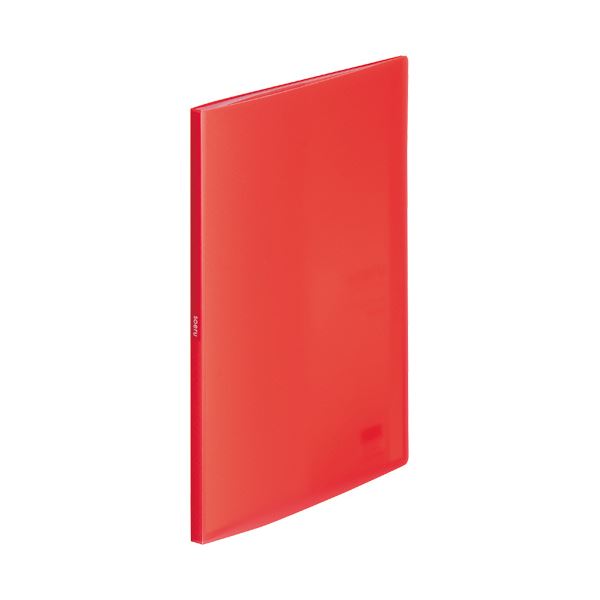 （まとめ）リヒトラブ soeru クリヤーブック A4タテ 20ポケット 背幅10mm サニーレッド N-8101-3 1冊(×30セット)