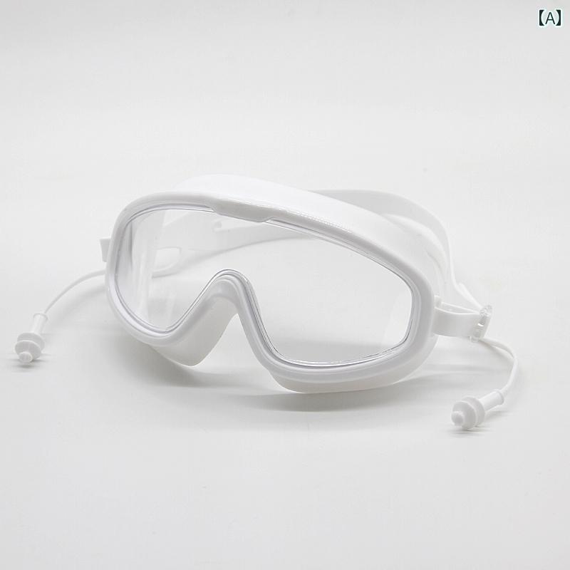 水中メガネ ラージフレーム スイミング ゴーグル 防水 防曇 メンズ レディース 大人 ダイビング スイミング セット ユニセックス
