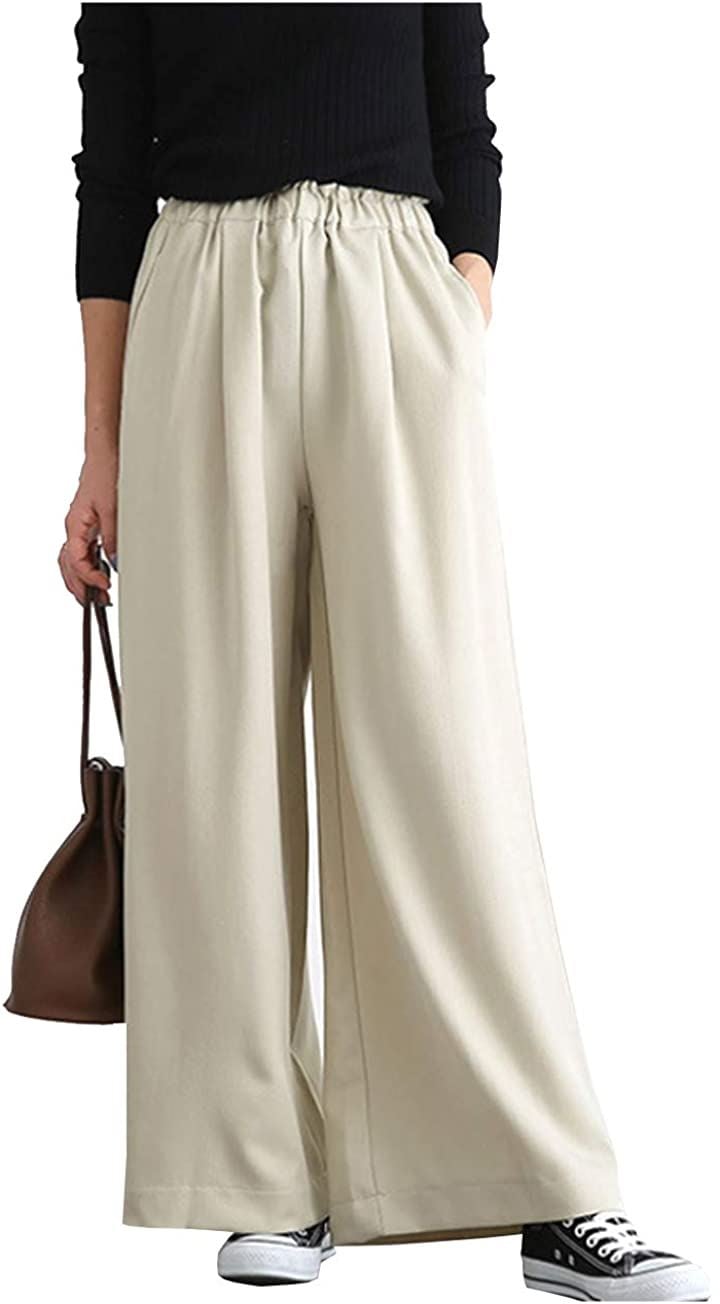 ゆったり ワイドパンツ ベイカー ガウチョパンツ 大きい サイズ 春 服 レディース(ベージュ, M)
