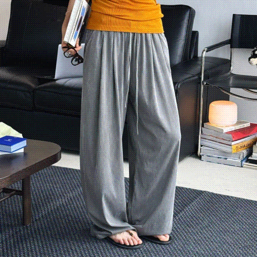 [3色]ソフトテンセルドローストリングルーズパンツ