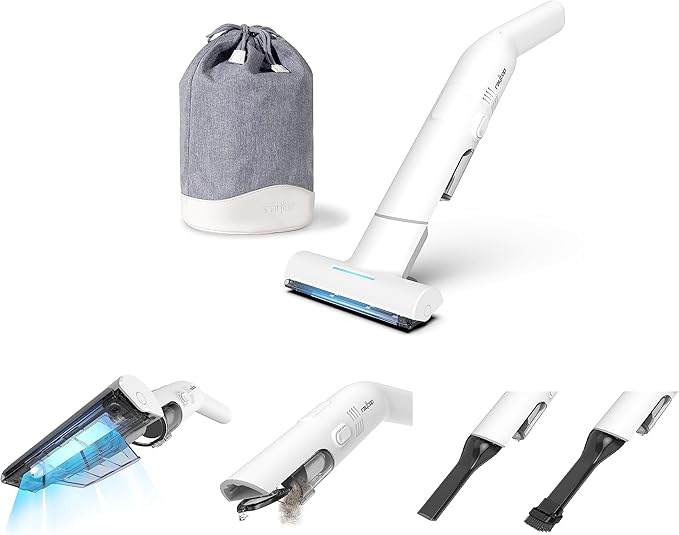 UVハンディクリーナーRGO-300 コードレス布団クリーナー兼用 UV除菌 0.89kg軽量 180分使用 車 ベビーカー掃除 強力吸引力 小型 ホワイト (RGO-300WH-C1)