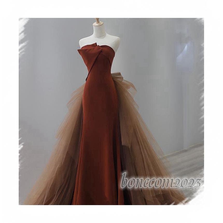 春入荷パーティードレス ワンピース ビスチェタイプ 結婚式 成人式 パーティードレス エレガント エンパイア 誕生日 花嫁ロングドレス 演奏会 挙式hs7235