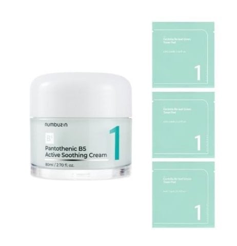 [トラブルケア][BEST鎮静] 1番 パントテン酸 アクティブ スージングクリーム 80ml 企画 (+パッド6枚)