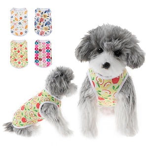 犬の服 春夏人気 タンクトップ 袖なし ルームウェア 着せやすい かわいい犬服 接触冷感 UVカット 中型犬小型犬 4タイプ