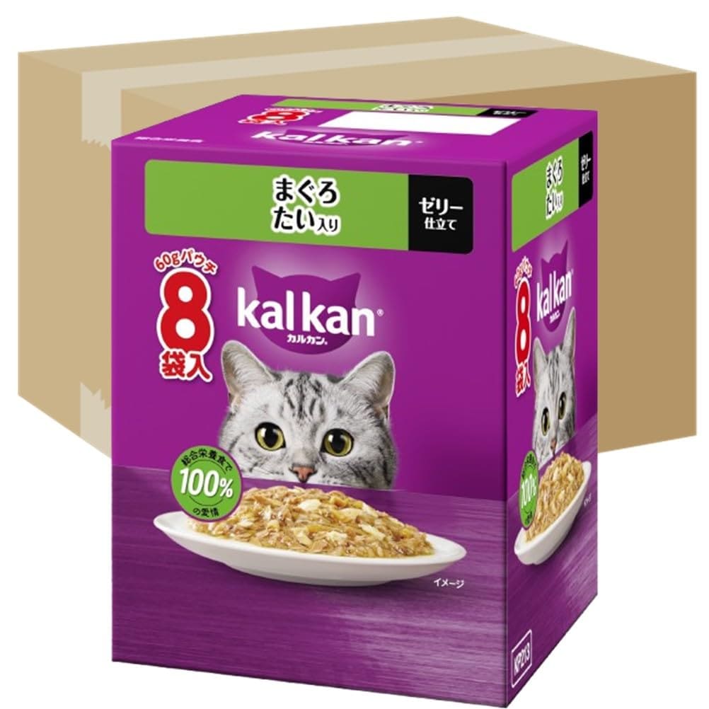 カルカン パウチ 1歳から 60g×160袋（8袋入り×20箱） まぐろ たい入り 成猫用 ウェットフード キャットフード 総合栄養食 水分補給 毎日食べることを考えたウェット 猫 kal kan 大