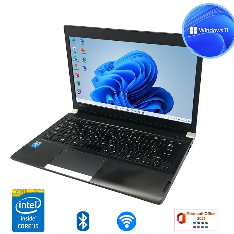 第四世代Corei5 最安値挑戦 ノートパソコン 驚速起動 dynabook R734 メモリー4GB SSD128GB 13.3インチ Win11 MSOffice2021 無線 BT　B不良 8,330円