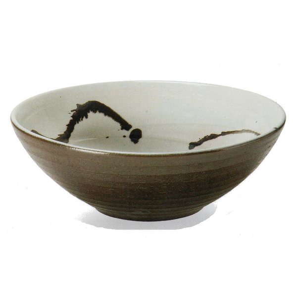 鉄飛び手洗鉢 （器具付）　（信楽焼き・陶器・手洗い鉢・手洗ボール・洗面・トイレ・B029-03)