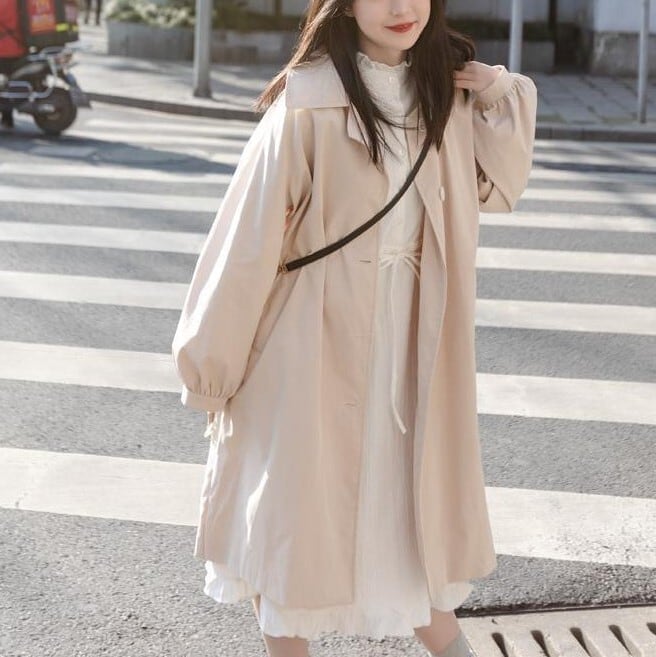 レディース 上着 羽織り コート アウター トレンチコート インスタ映え 高見え 可愛い かわいい