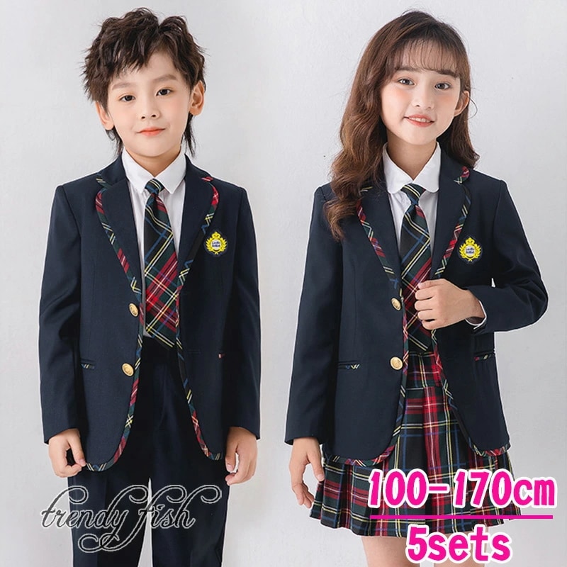 卒業式 フォーマル スーツ 男の子 女の子 大きいサイズ 小学校 小学生 中高生 ジュニア 中学受験 スーツ 女の子 男の子 スカートスーツ パンツスーツ ロングジャケット グレー ネクタイ付き キッ