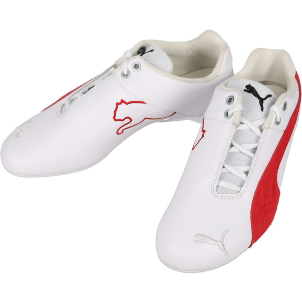 フェラーリ フューチャー キャット OG ドライビングシューズ ホワイト/ロッソコルサ 308585 02カジュアル