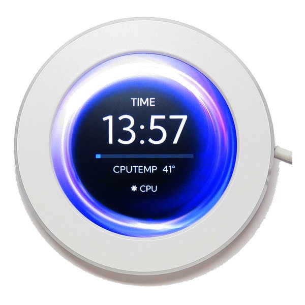 2.1インチ円型 IPS液晶モニター SCREEN21 WH ホワイト TM-SCREEN21WH