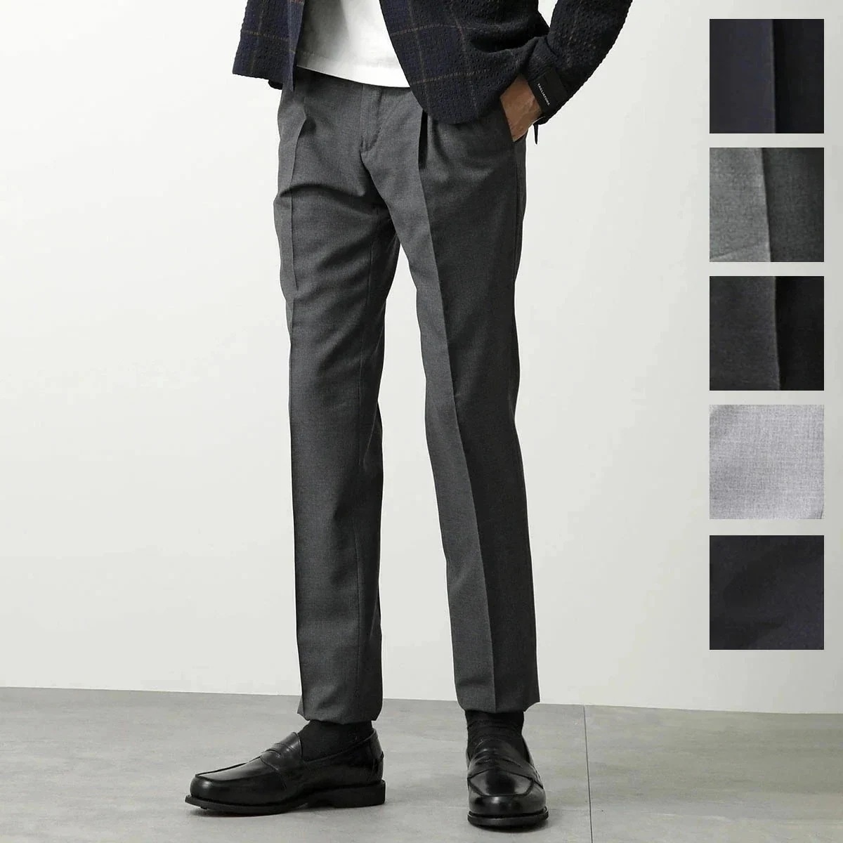 INCOTEX インコテックス テーパードパンツ 1T0031 5006A メンズ SLIM FIT スリムフィット ワンプリーツパンツ スラックス カラー6色】