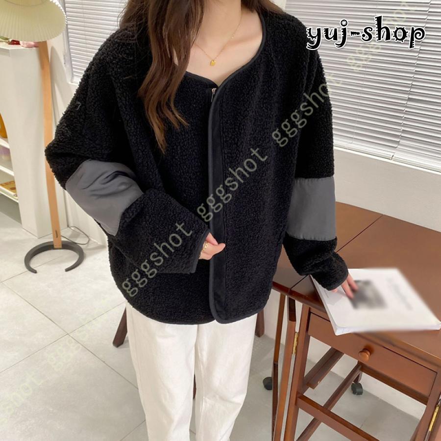 人気商品超目玉 もこもこ ボアブルゾン レディース ドロップショルダー ゆったり 暖かい フリース ボアジャケット 防寒着 秋冬 ボアコート カジュアル 可愛い アウター