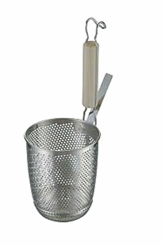 三宝産業 UK 18-8パンチング木柄丸底うどんてぼ L