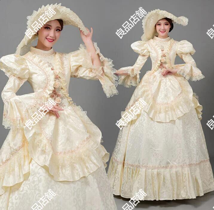 お手頃価格２点セット 貴族ドレス+ 3層パニエ 中世貴族風 ステージ衣装 演奏会用ドレス 公爵夫人 中世ヨーロッパ風 コスチューム プリンセスドレス コスプレ衣装 宮廷ドレス オペラ声楽 撮影 舞台 10,037円