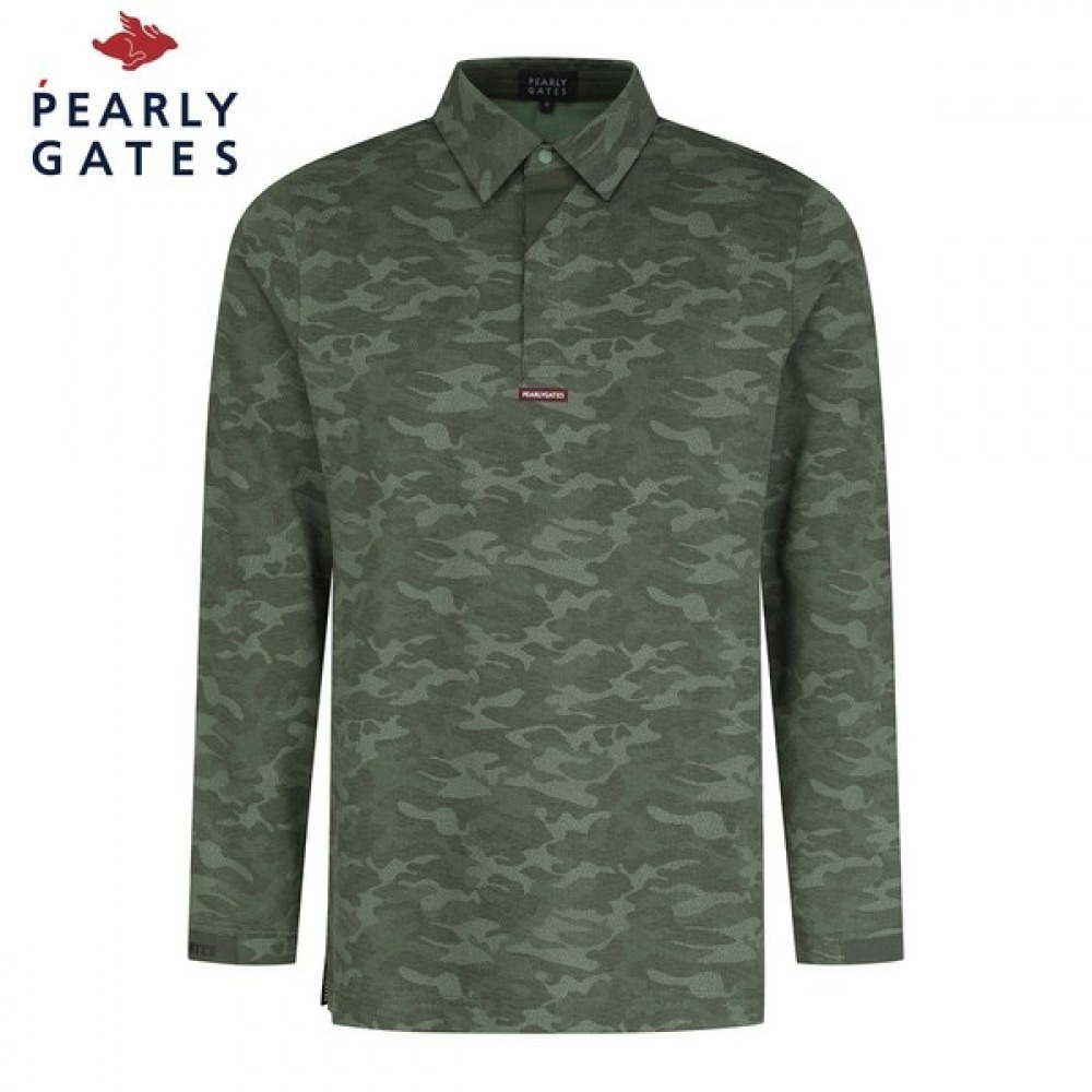 (パリゲイツ) メンズ柄襟付き長袖Tシャツ