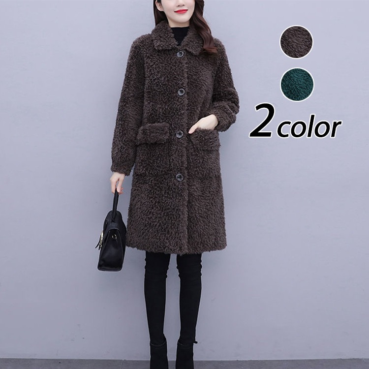 ファーコート ボアコート レディース 冬 40代 新作 ボアコート ファー 毛皮コート厚手 モコモコオーバー 暖かい ファージャケット ロング丈アウター カジュアル