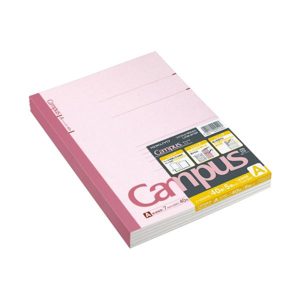コクヨ キャンパスノート（普通横罫）セミB5 A罫 40枚 ノ-4ANX5 1セット（120冊：5冊24パック）