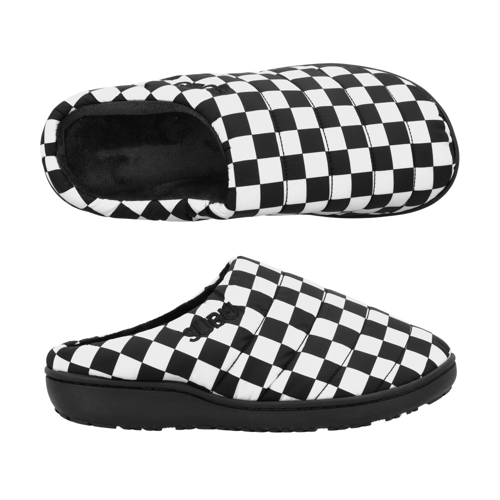 スブ Fライン チェッカー 起毛 パディング スリッパ SB-36