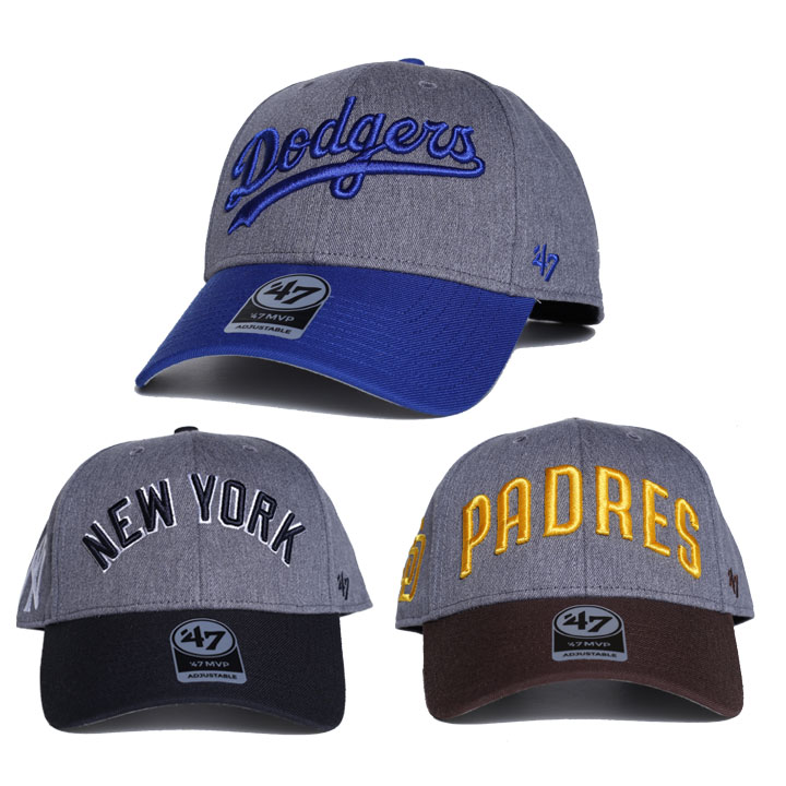 47 キャップ メンズ 春夏秋冬用 全3種 大きいサイズ MLB Dodgers LA ロゴ 47brand フォーティセブン MVP ドジャース ヤンキース パドレス