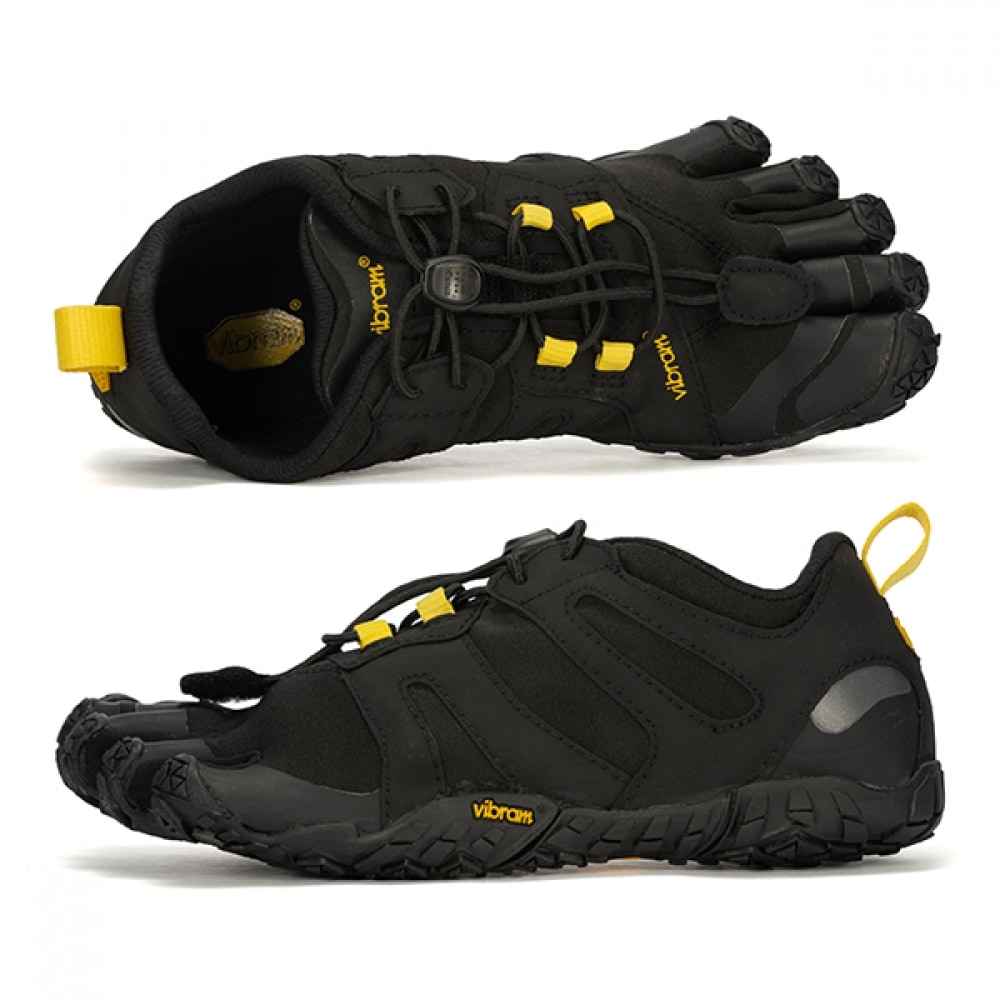 Vibram 5 フィンガーズ Vトレイル 2.0 女性用ブラック/イエロー (19W7601) V トレイル 2.0 ベアフット