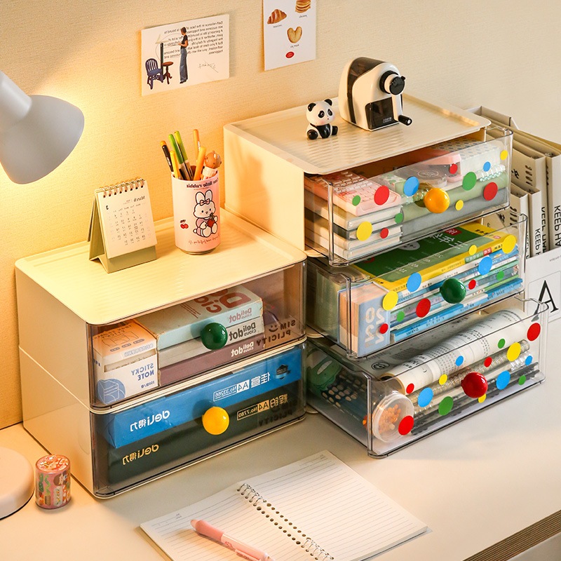 本収納ボックス 引き出し式 学生机 ラック 収納 文房具 多層 大容量 本棚 5,288円