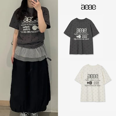 Qoo10] aeae 25SS WEB LOGO DOT T : レディース服