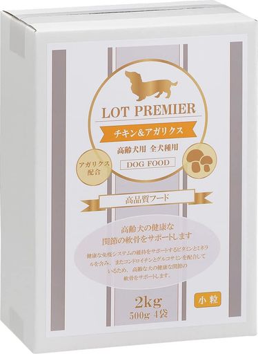 グレインフリー ロット プレミア チキン&アガリクス 全犬種 高齢犬7才以上 小粒 2KG ドッグフード 着色料 香料 不使用