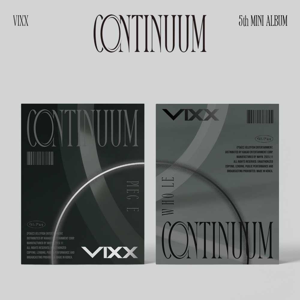 VIXX 2種セット/ CONTINUUMミニアルバム5集（2種バージョン_)ポスター贈呈終了_[未開封新品]