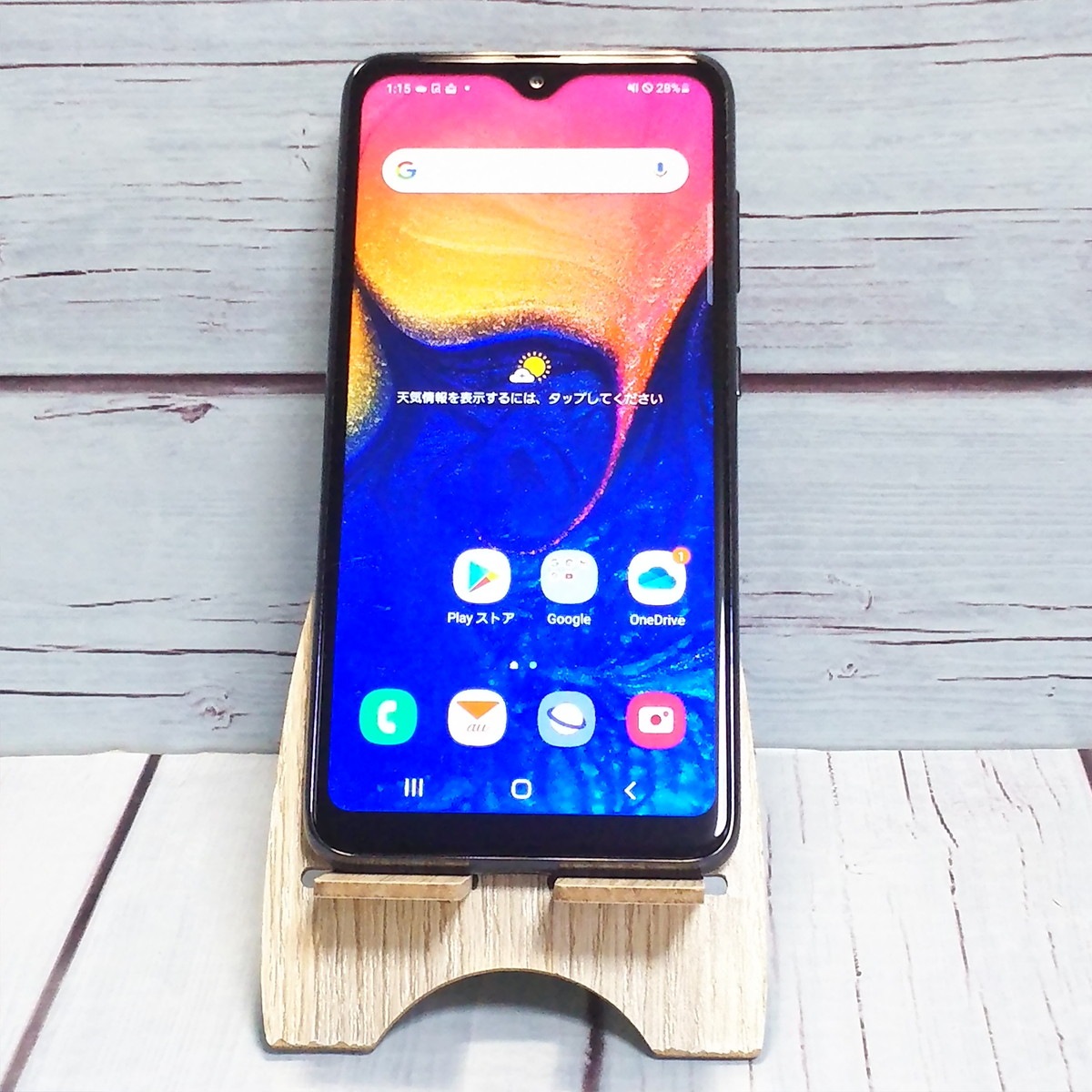 【送料無料】au Galaxy A20 SCV46 Black 本体 白ロム SIMロック解除済み SIMフリー 708324
