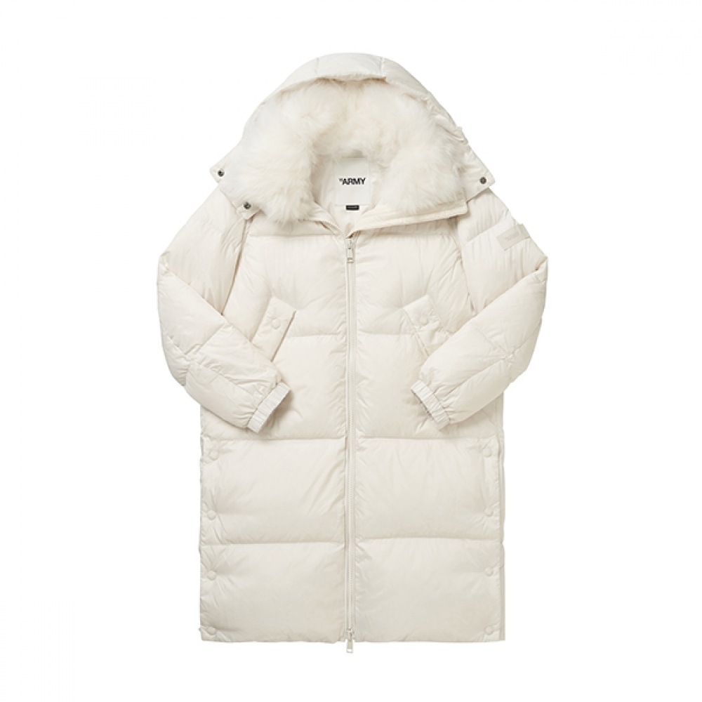 EVES SALOMONE 24W23WFM06000M07W A1029 アーミーラムカラーロゴロングレディースパディング