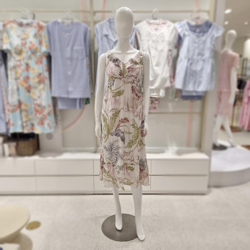 NR スラブ 葉っぱ柄ワンピース GW1973T