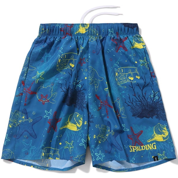 SPALDING スポルディング 布帛パンツ スポンジ・ボブ アンダー ザ シー バスケットボール WUPフハクパンツ SMP24043S-5300