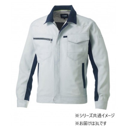 桑和 962 長袖ブルゾン 3Lサイズ シルバーグレー(22) SOWA