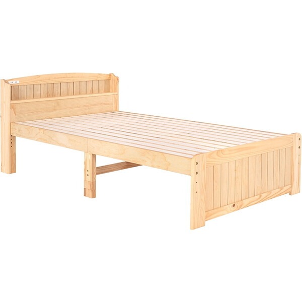 MB-5915SDNA3301 ナチュラル マットレス付セミダブルベッド メーカー直送