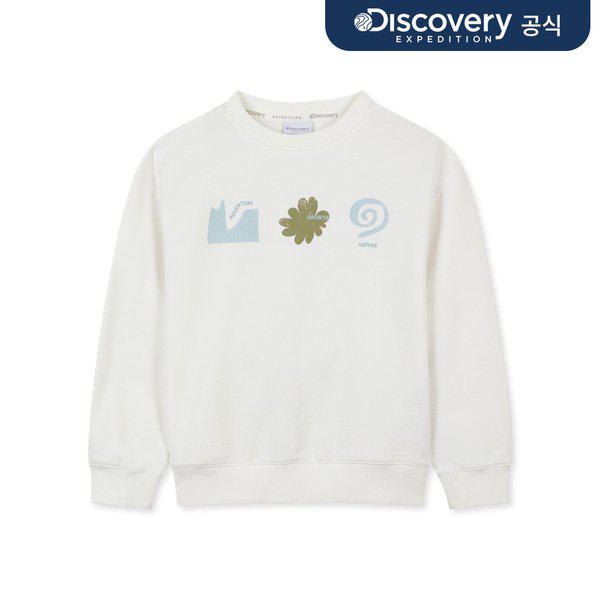 キッズ グラフィック スウェットシャツ（前面）（CREAM）_