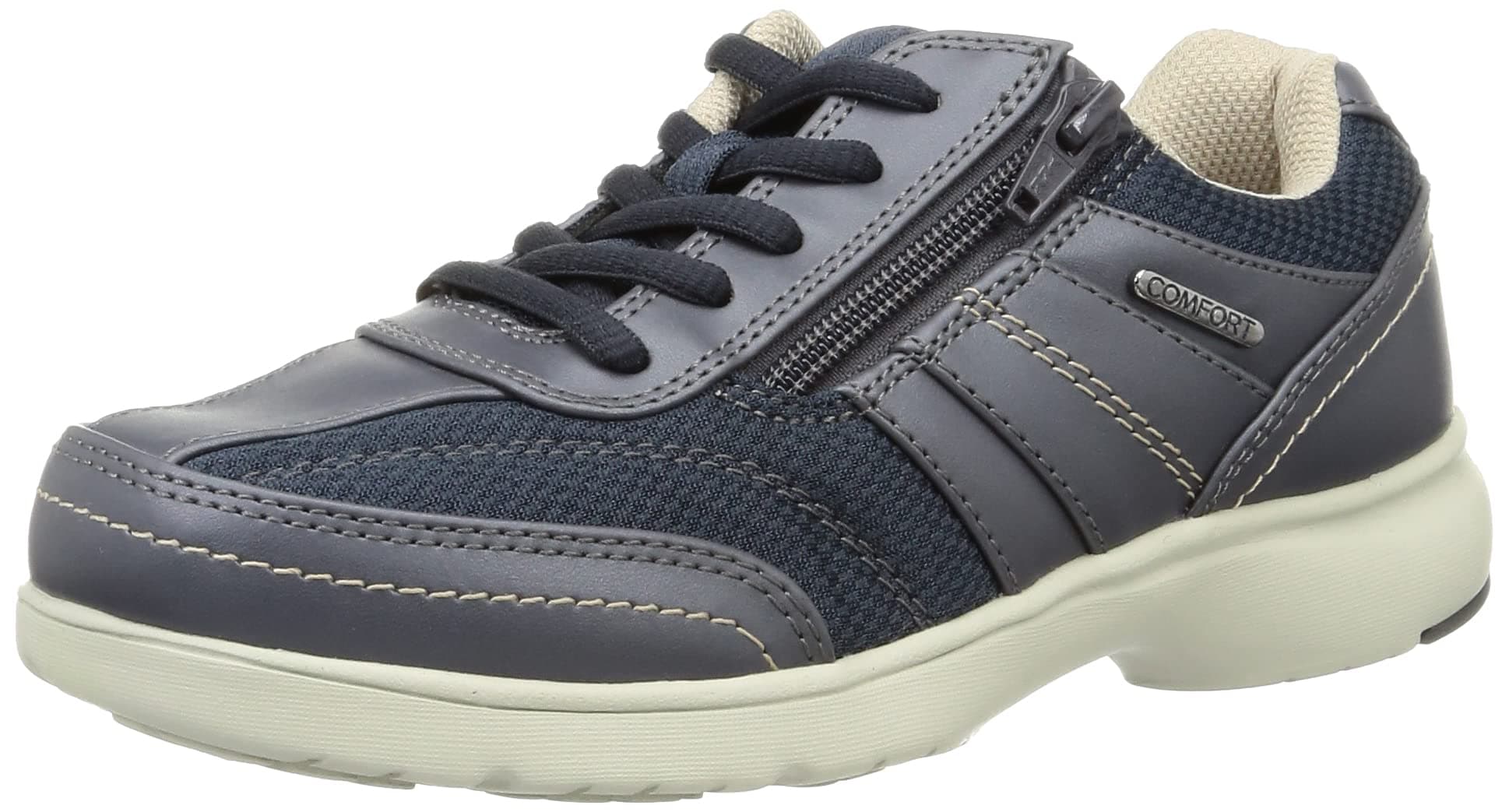 [コンフォートウォーカー] 婦人 靴 歩きやすい ファスナー クッション インソール ウォーキングシューズ 4E 幅広 レディース 軽量 スニーカー CF0371 5,576円