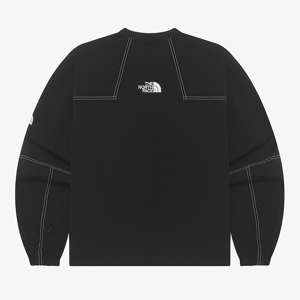 売り切り　韓国限定　ノースフェイス　ALBANY CREWNECK ブラック　S セール】国内未発売 THE NORTH FACE(ザ・ノースフェイス)/バイカラー