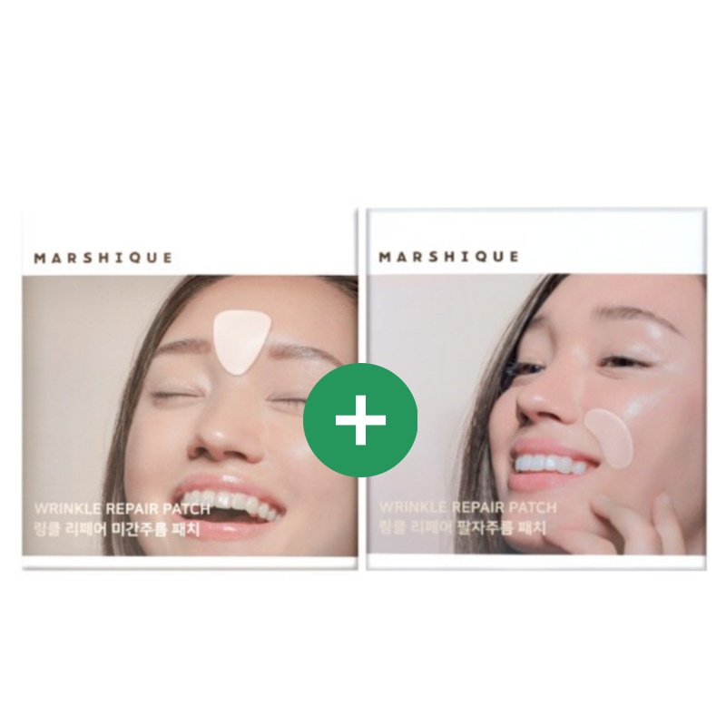 リンクルリペア シワパッチ 眉間用 5枚入り+口元用 5枚入りSET/しわケア 6,418円