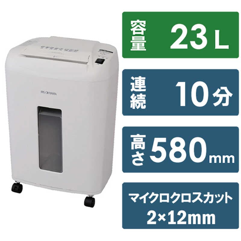 アイリスオーヤマ　IRIS OHYAMA　電動シュレッダー ホワイト [マイクロクロスカット/A4サイズ]　OF12M 21,357円