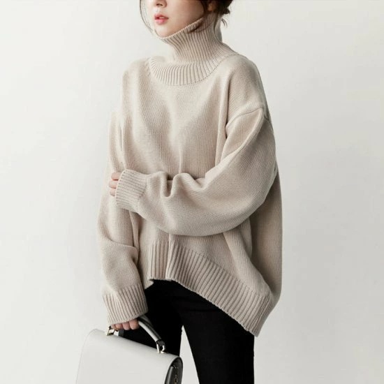 セーター ニット リブニット トップス レディース 大きいサイズ ニットセーター 秋 秋服 秋冬新作 秋物 タートルネック ぽっちゃり ニット セーター